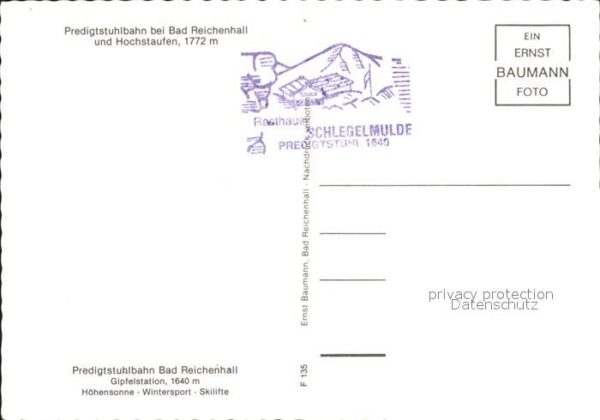 Bad Reichenhall Predigtstuhlbahn Seilbahn Hochstaufen C – Bild 2