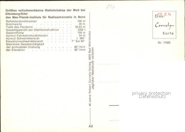 Effelsberg Grösstes schwenkbares Radioteleskop der – Bild 2
