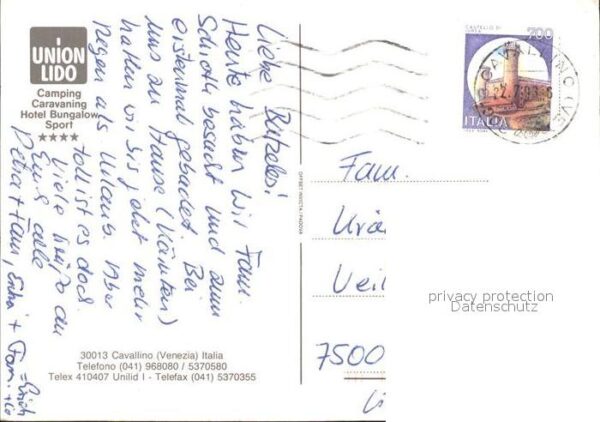 Cavallino-Treporti Union Lido Camping Caravaning Hotel Bun – Bild 2