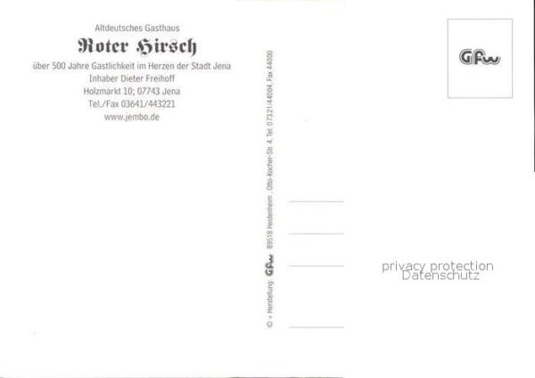 Jena Altdeutsches Gasthaus Roter Hirsch – Bild 2