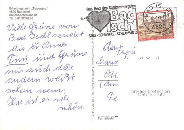 Bad Ischl Salzkammergut Erholungsheim Tisserand Panorama – Bild 2