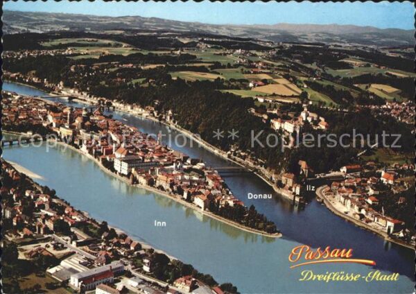 Passau Dreiflüsse Stadt Mündung Inn Ilz Donau