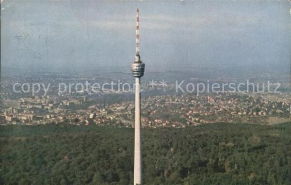 Stuttgart Fernsehturm Fliegeraufnahme