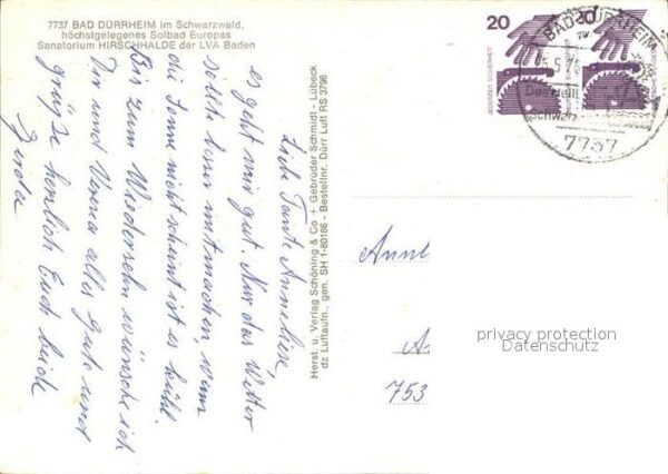 Bad Duerrheim Sanatorium Hirschhalde Solbad Fliegerau – Bild 2