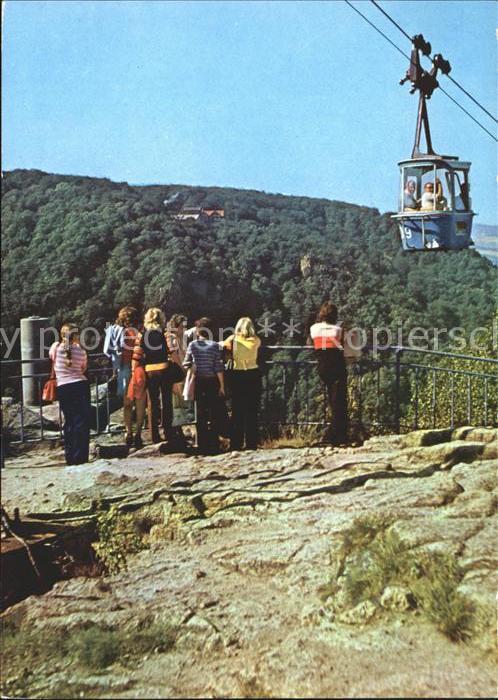 Thale Harz Hexentanzplatz mit Blick zum Hotel Ross