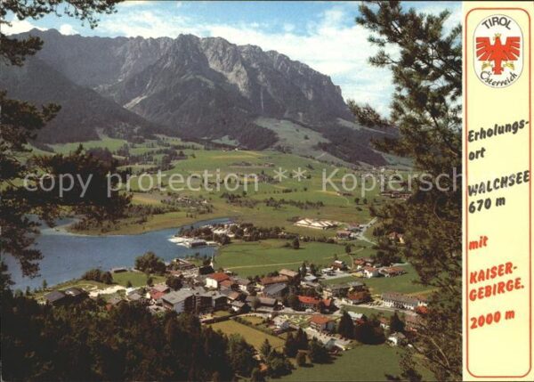 Walchsee Tirol Kaisergebirge Fliegeraufnahme
