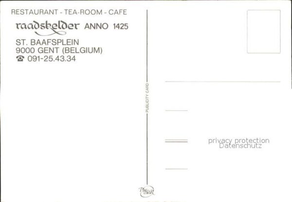 Gent Gand Flandre Restaurant-Tea-Room-Cafe Raadskelder – Bild 2