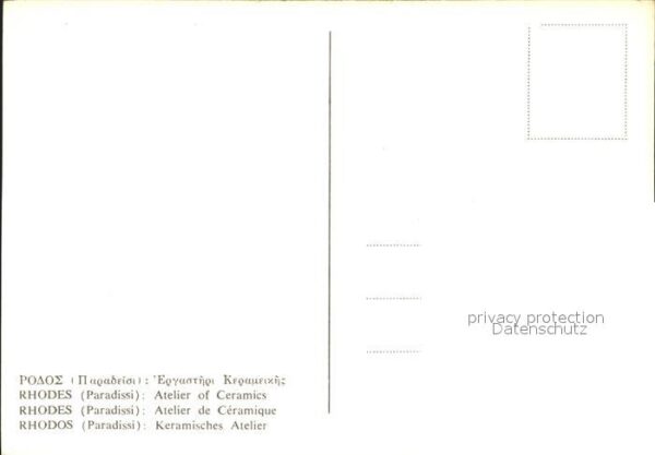 Rhodos Rhodes Aegaeis Paradissi Keramisches Atelier – Bild 2