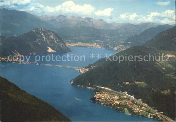 Lago di Lugano TI Fliegeraufnahme
