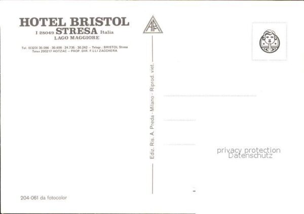 Stresa Lago Maggiore Hotel Bristol – Bild 2