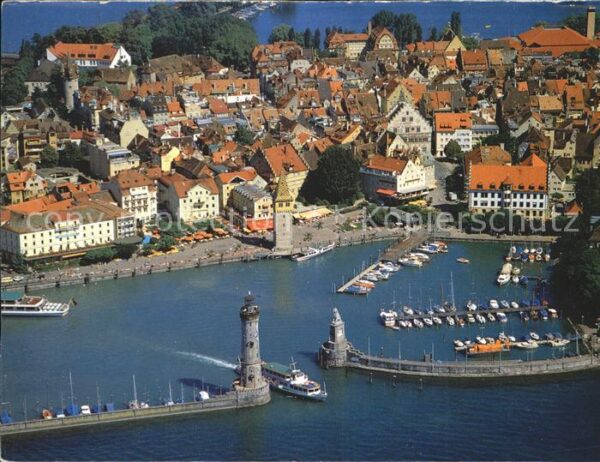 Lindau Bodensee Hafen Dampfer Leuchtturm