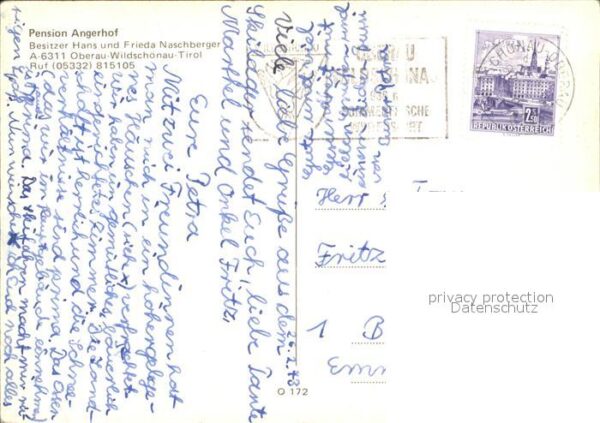 Oberau Tirol Wildschönau Pension Angerhof – Bild 2