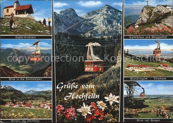 Hochfelln Bergen Seilbahn Gipfel-Kirchlein Bründlingalm