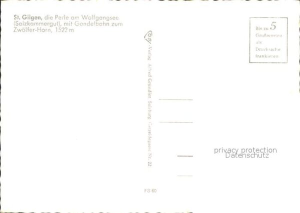 St Gilgen Salzkammergut Wolfgangsee Seilbahn zum Zwölfer-Horn – Bild 2
