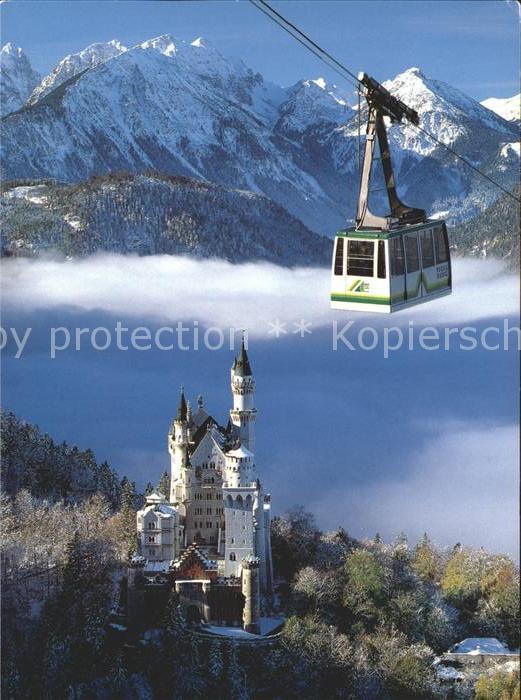 Schwangau Königsschloss Neuschwanstein mit Alpsee