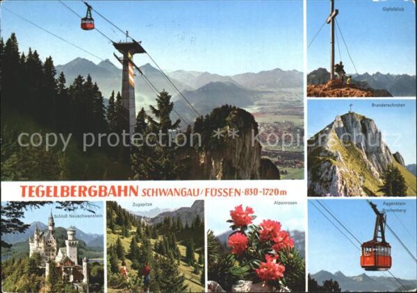 Schwangau Tegelbergbahn Gipfelkreuz Schloss Neusc
