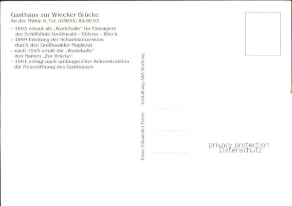 Wieck Greifswald Gasthaus zur Wiecker Brücke – Bild 2