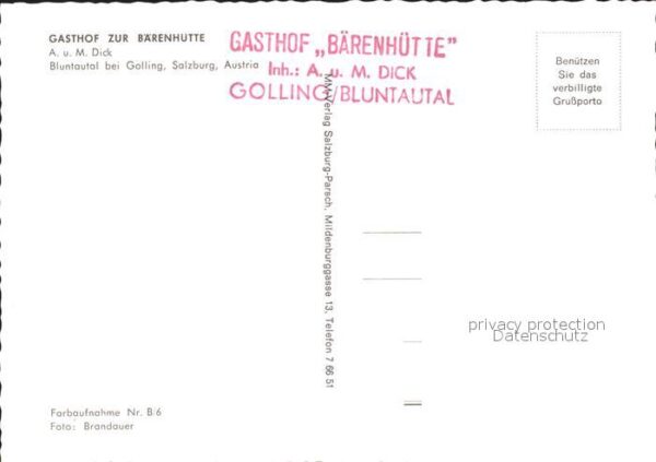 Golling Salzach Gasthof zur Bärenhütte Naturschutzgebie – Bild 2