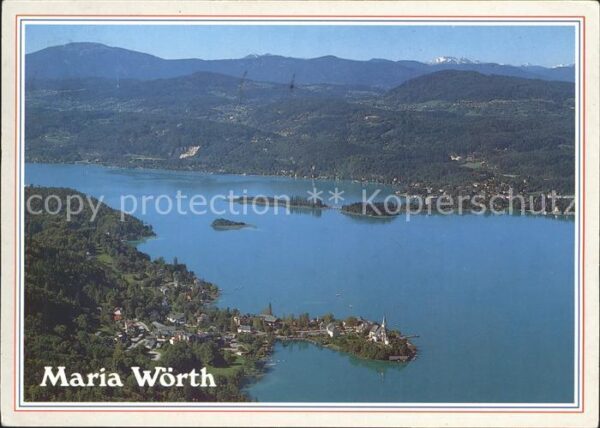 Maria Woerth Woerthersee Kaernten und Pörtschach Fliegeraufnahme