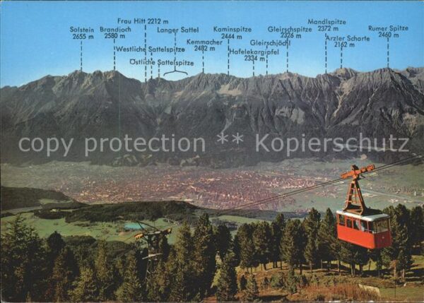 Salzburg Oesterreich Patscherkofelbahn Seilbahn Panorama Nor