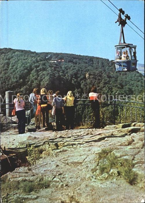 Thale Harz Hexentanzplatz mit Blick zum Hotel Ross