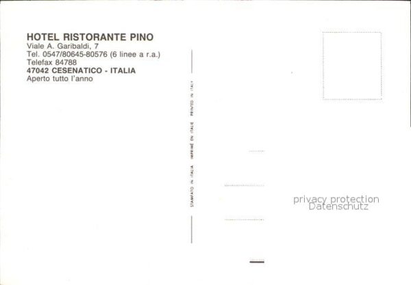 Cesenatico Hotel Ristorante Pino – Bild 2
