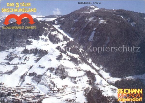 St Johann Pongau Salzburg Alpendorf mit Gernkogel Wintersportplat
