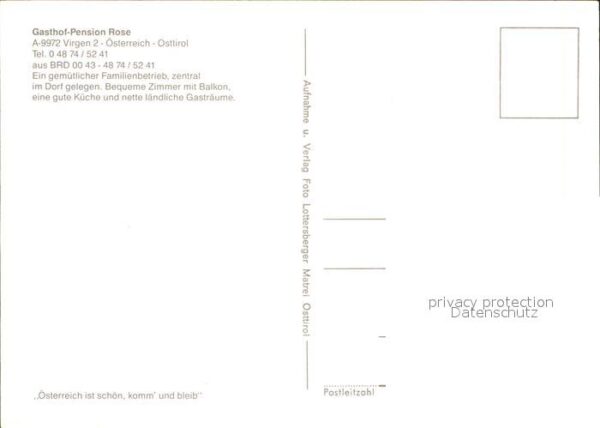 Virgen Gasthof Pension Rose – Bild 2
