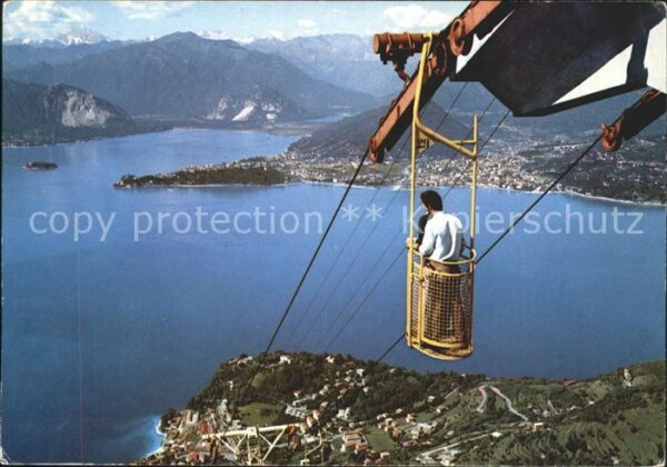 Lago Maggiore Funivia del lago Bergbahn Panorama Alpe