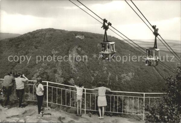 Thale Harz Blick von der Bergstation zum Berghotel