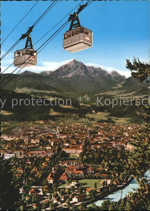 Innsbruck Panorama Olympiastadt Nordkettenbahn ge