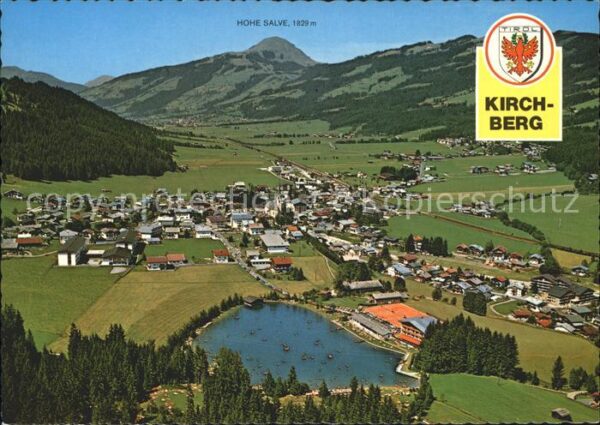 Kirchberg Tirol Panorama Hohe Salve Wappen Fliegeraufna