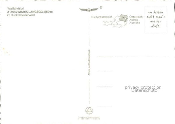 Maria Landegg Wallfahrtsort Dunkelsteinerwald Wappen – Bild 2