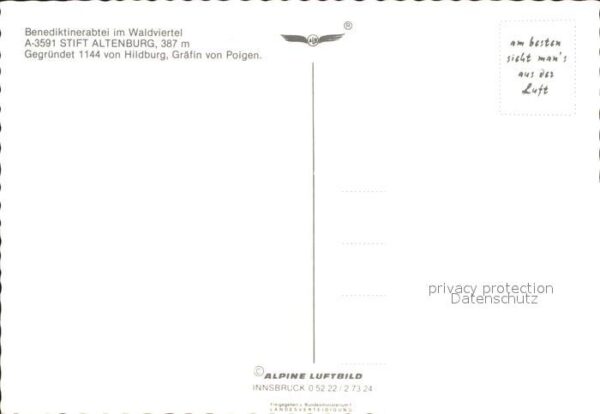 Altenburg Waldviertel Stift Benediktinerabtei 12. Jhdt. Flieg – Bild 2