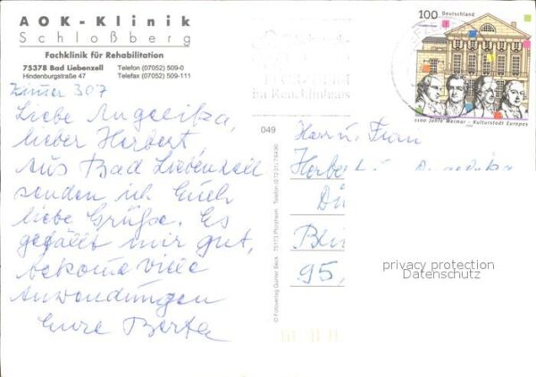 Bad Liebenzell AOK Klinik Schlossberg Fachklinik Rehab – Bild 2