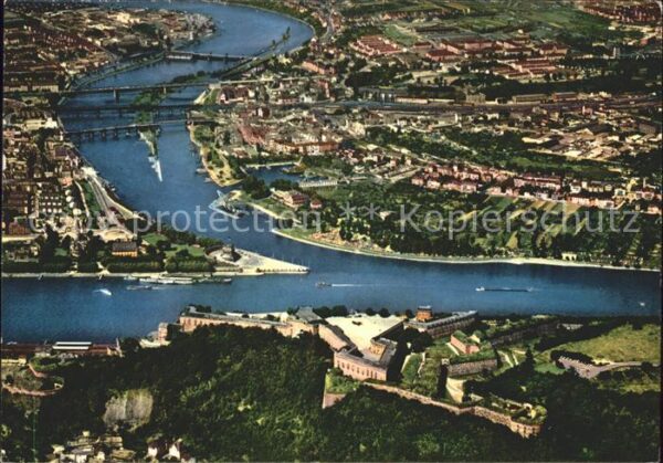 Koblenz Rhein Mündung Moser Ehrenbreitstein
