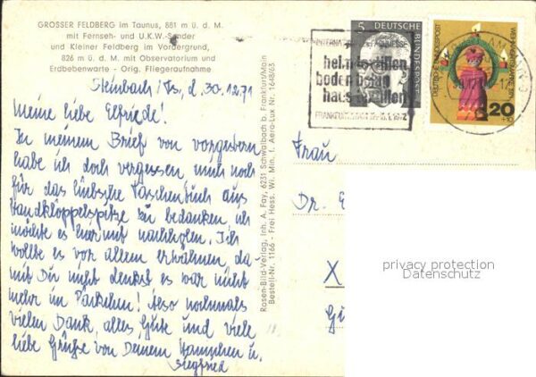 Grosser Feldberg Taunus Fernseh UKW Sender Kleiner Feldberg Obs – Bild 2