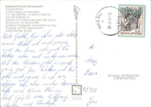 Gosau Oberoesterreich Gasthof Pension Kirchenwirt – Bild 2