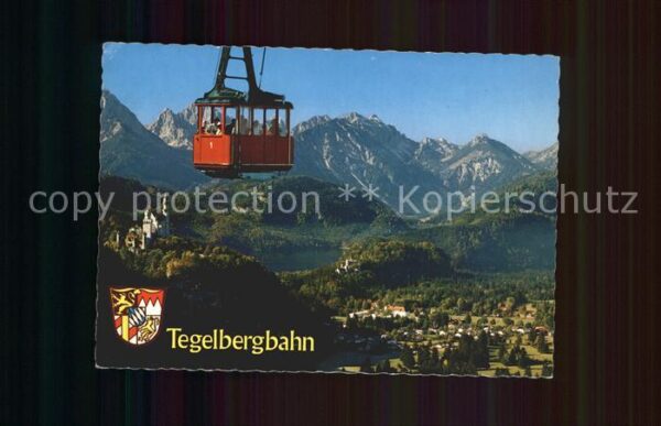 Tegelberg Luftseilbahn Blick Königsschlosser Alps