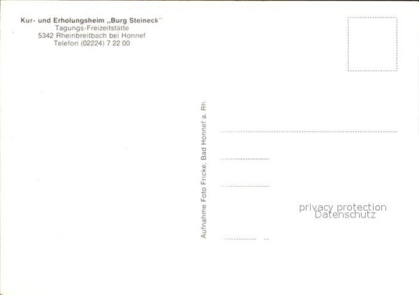 Rheinbreitbach Kur- Erholungsheim Burg Steineck – Bild 2