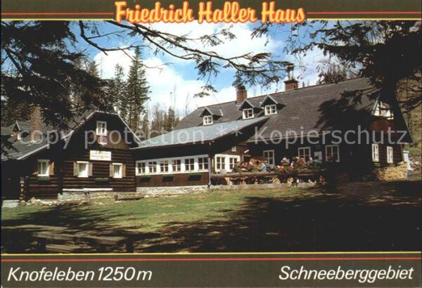 Wien Friedrich Haller Haus Schneeberggebiet