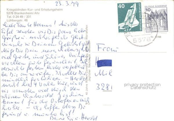 Blankenheim Ahr Kriegsblinden Kur Erholungsheim – Bild 2