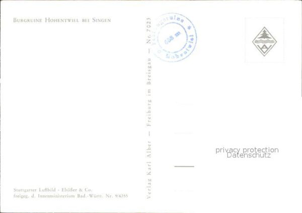 Singen Hohentwiel Burgruine Fliegeraufnahme – Bild 2