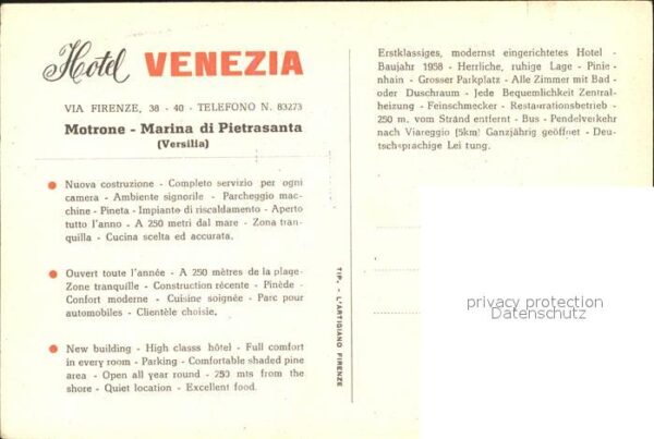 Marina di Pietrasanta Hotel Venezia – Bild 2