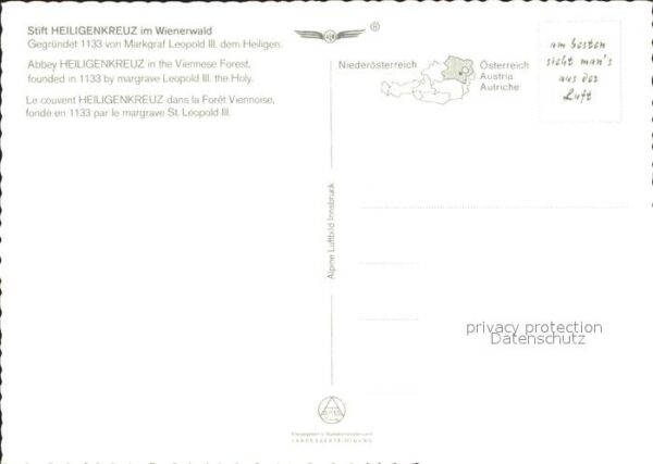 Wienerwald Stift Heiligenkreuz Fliegeraufnahme – Bild 2