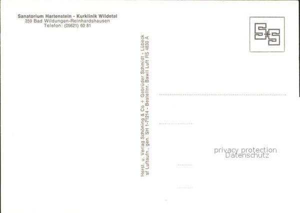 Reinhardshausen Sanatorium Hartenstein Kurklinik Wildet – Bild 2