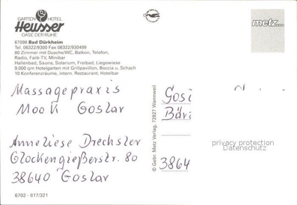 Bad Duerkheim Garten Hotel Heusser – Bild 2