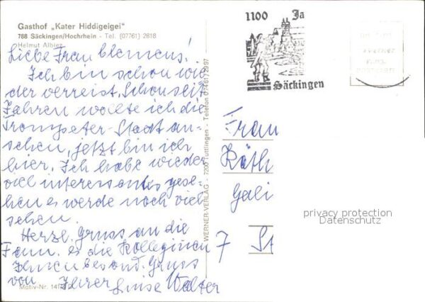 Saeckingen Rhein Gasthof Kater Hiddigeiger – Bild 2