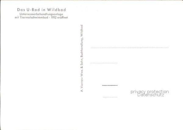 Wildbad Schwarzwald U Bad Unterwasserbaehandlungsanlage The – Bild 2