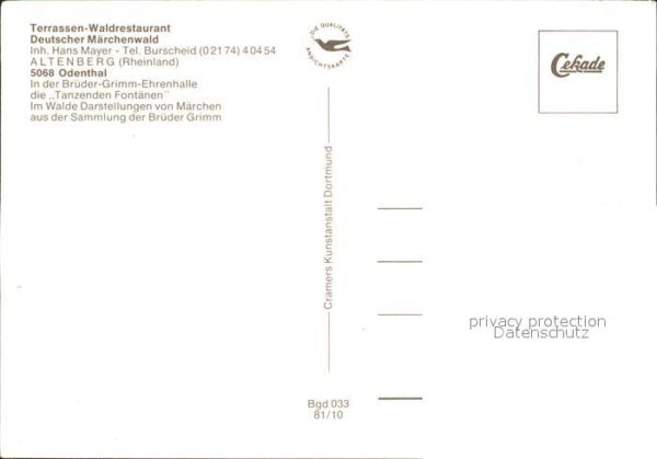 Odenthal Terrassen Waldrestaurant Deutscher Märc – Bild 2